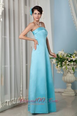 Aqua Blue Formal Gowns for Bridesmaids with Jacket