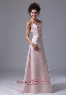 Blush Pink One Shoulder 2013 Prom Dress Ruching Column