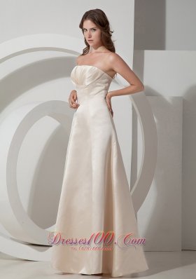 Off White Gather Bridesmaid Dress Strapless Ruch