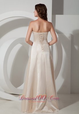 Off White Gather Bridesmaid Dress Strapless Ruch