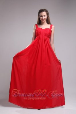 Straps Christmas Red Empire Prom Dress for Plus Size