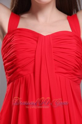 Straps Christmas Red Empire Prom Dress for Plus Size