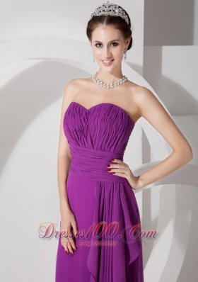 Dark Magenta Ruffles Homecoming Dress Empire Sweetheart