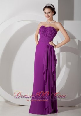 Dark Magenta Ruffles Homecoming Dress Empire Sweetheart