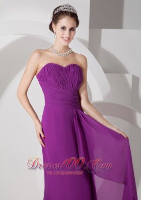 Dark Magenta Ruffles Homecoming Dress Empire Sweetheart