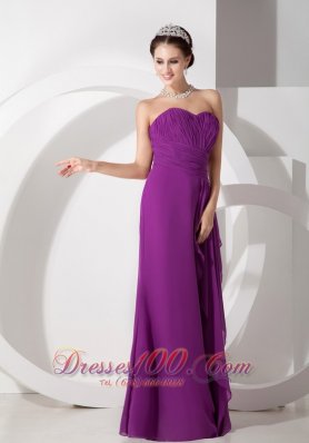 Dark Magenta Ruffles Homecoming Dress Empire Sweetheart