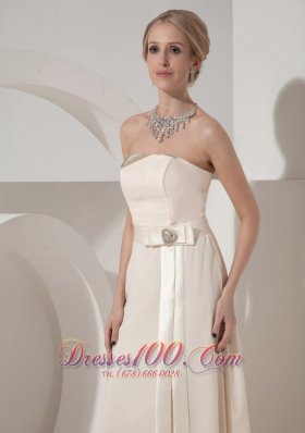 Crystal Off White Mother of the Bride Dress Empire