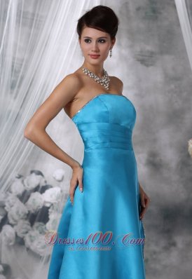 Beaded Strapless Aqua Blue Prom Formal Wears 2017