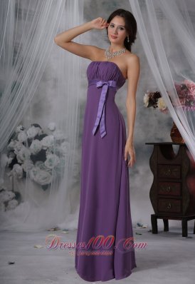 Plus Size Maxi Bridesmaid Dress Medium Purple Ribbon