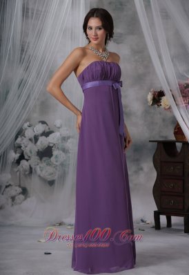 Plus Size Maxi Bridesmaid Dress Medium Purple Ribbon