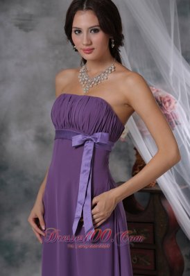 Plus Size Maxi Bridesmaid Dress Medium Purple Ribbon