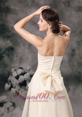 Empire Strapless Off White Prom Evening Wears Sash