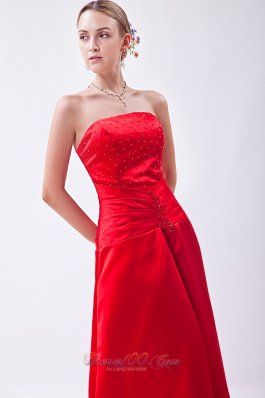 Beaded Bright Red Homecoming Dress in Wrapped Style