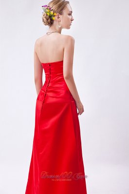 Beaded Bright Red Homecoming Dress in Wrapped Style