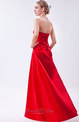 Beaded Bright Red Homecoming Dress in Wrapped Style