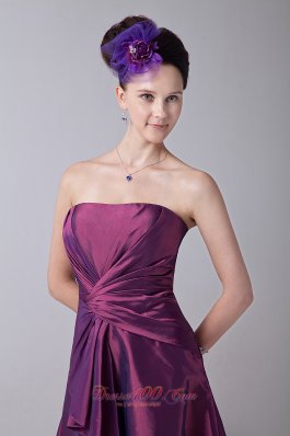 Twist Wrapped Violet Red Cocktail Dress Strapless