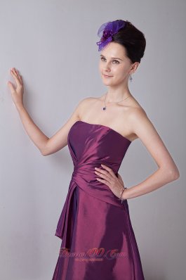 Twist Wrapped Violet Red Cocktail Dress Strapless