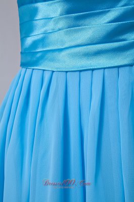 Straps Aqua Blue Prom Homecoming Dress Empire Ruffled