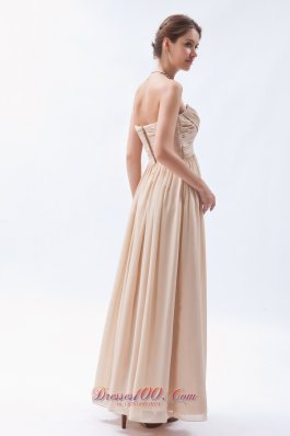 Empire Sweetheart Chiffon Champagne Bridesmaid Dress