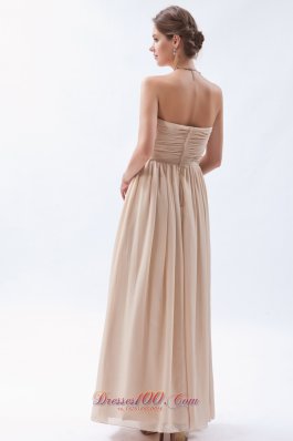 Empire Sweetheart Chiffon Champagne Bridesmaid Dress