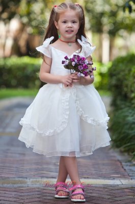 Cheap A Line Flower Girl Dress Organza and Bow