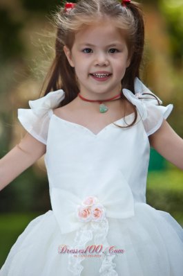 Cheap A Line Flower Girl Dress Organza and Bow