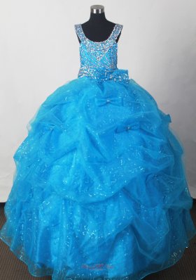 Little Girl Pageant Dresses With Pick-ups and Beading