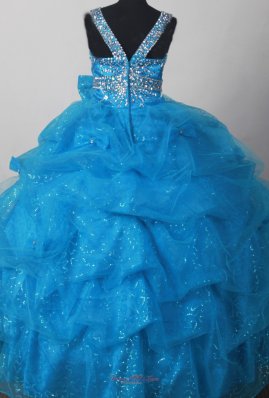 Little Girl Pageant Dresses With Pick-ups and Beading