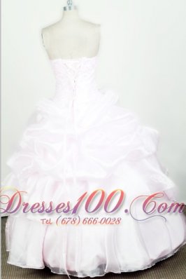 Baby Pink Strapless Flower Girl Pageant Dresses