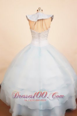 Custom Color Special Pageant Dresses Scoop Rhinestones