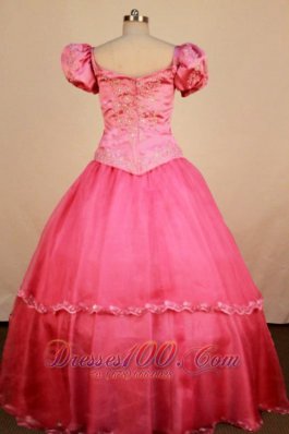 Queen Anne Neckline Pageant Gowns for Sweet 15 Appliques