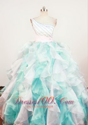 One Shoulder Multi-color Pageant Dresses for Sweet Sixteen