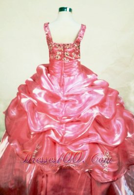 Appliques Straps Rose pink Sweet Fifteen Gowns Beading