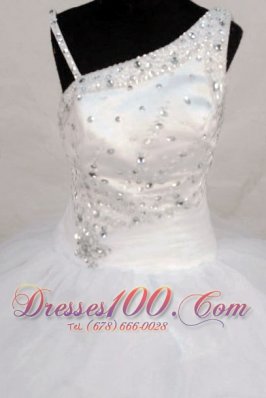 Cascading Ruffles Asymmetrical Pageant Dresses Beading