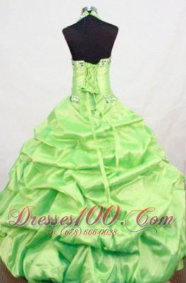 Corset Kelly Beading Pageant Dresses Pick up Halter Spring