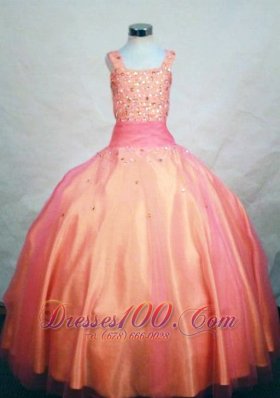 Ombre Beading Sash Pageant Dresses for Girls Custom Made
