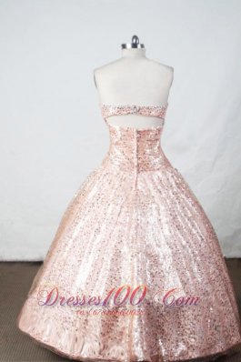 Sweetheart Misty Rose Sequined Ball Gown for Sweet Sixteen