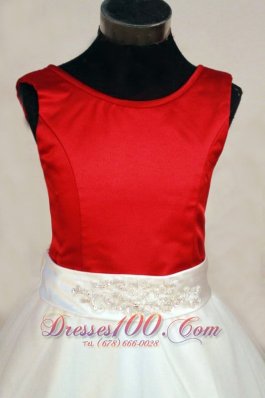 Scoop Little Girl Pageant Dresses Beading Colored