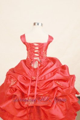 Corset Appliques Pageant Dresses for Little Girls Pleats