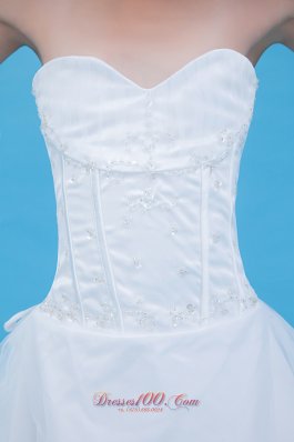 Whites Sweetheart Tulle Strapless Child Pageant Dresses