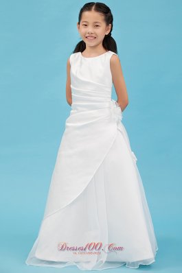 Taffeta Pageant Dresses For Teens White Scoop