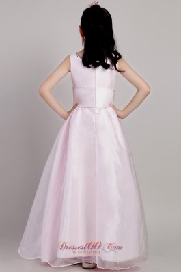 Pink Ankle-length Beading Beauty Pageants Dresses