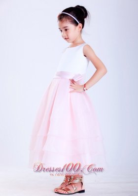 Baby Girl Pageant Dresses Pink Scoop Flower