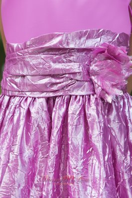 Lavender Bow Little Girls Pageant Dresses Scoop Satin