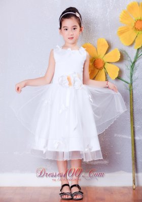 Organza Pageant Dresses Flower Girls Hand Made Flowers