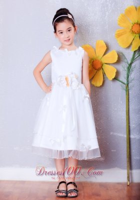 Organza Pageant Dresses Flower Girls Hand Made Flowers