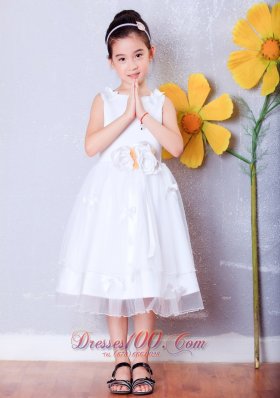 Organza Pageant Dresses Flower Girls Hand Made Flowers