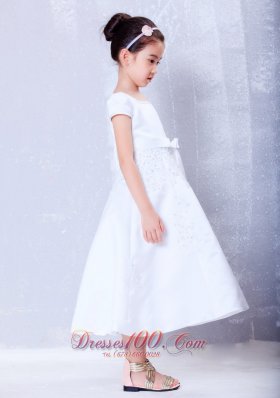 Beaded Bow Pageant Dresses For Little Girls Scoop