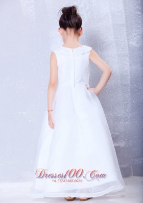 Customize Bateau Pageant Little Girl Dresses Beading