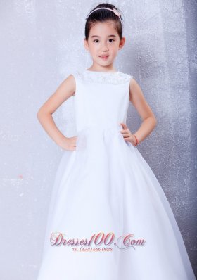 Customize Bateau Pageant Little Girl Dresses Beading